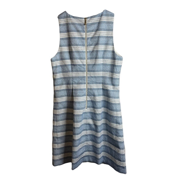 Tommy Hilfiger Dress Womens 10 White Blue Stripe Sheath Sleeveless - Picture 2 of 7